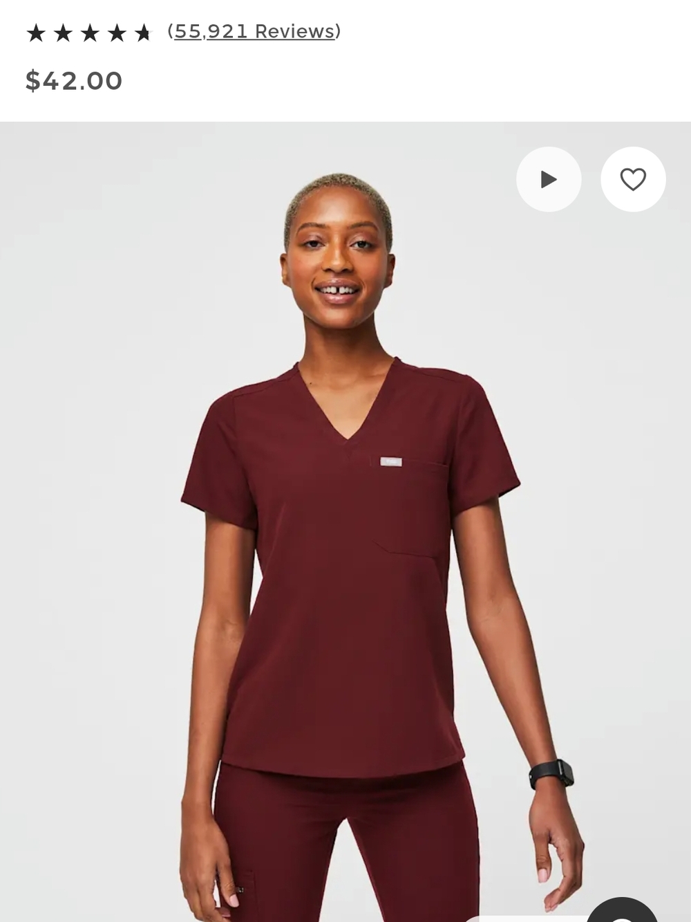 Figs Catarina Scrub Top